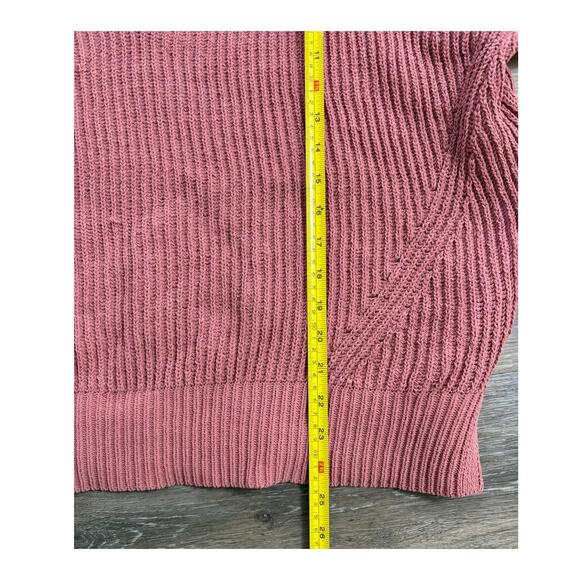 Aerie Pink Beyond Chenille V neck Sweater, Small - Picture 4 of 6